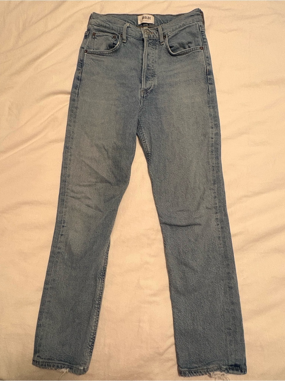 AGOLDE Riley Crop High Rise Straight Jeans - Size 25